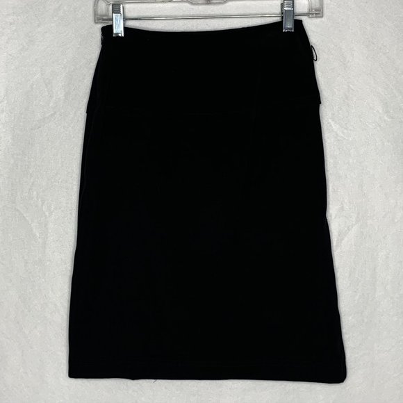 Vintage Mevisto Black Suede Like Skirt 42PE - Picture 2 of 3